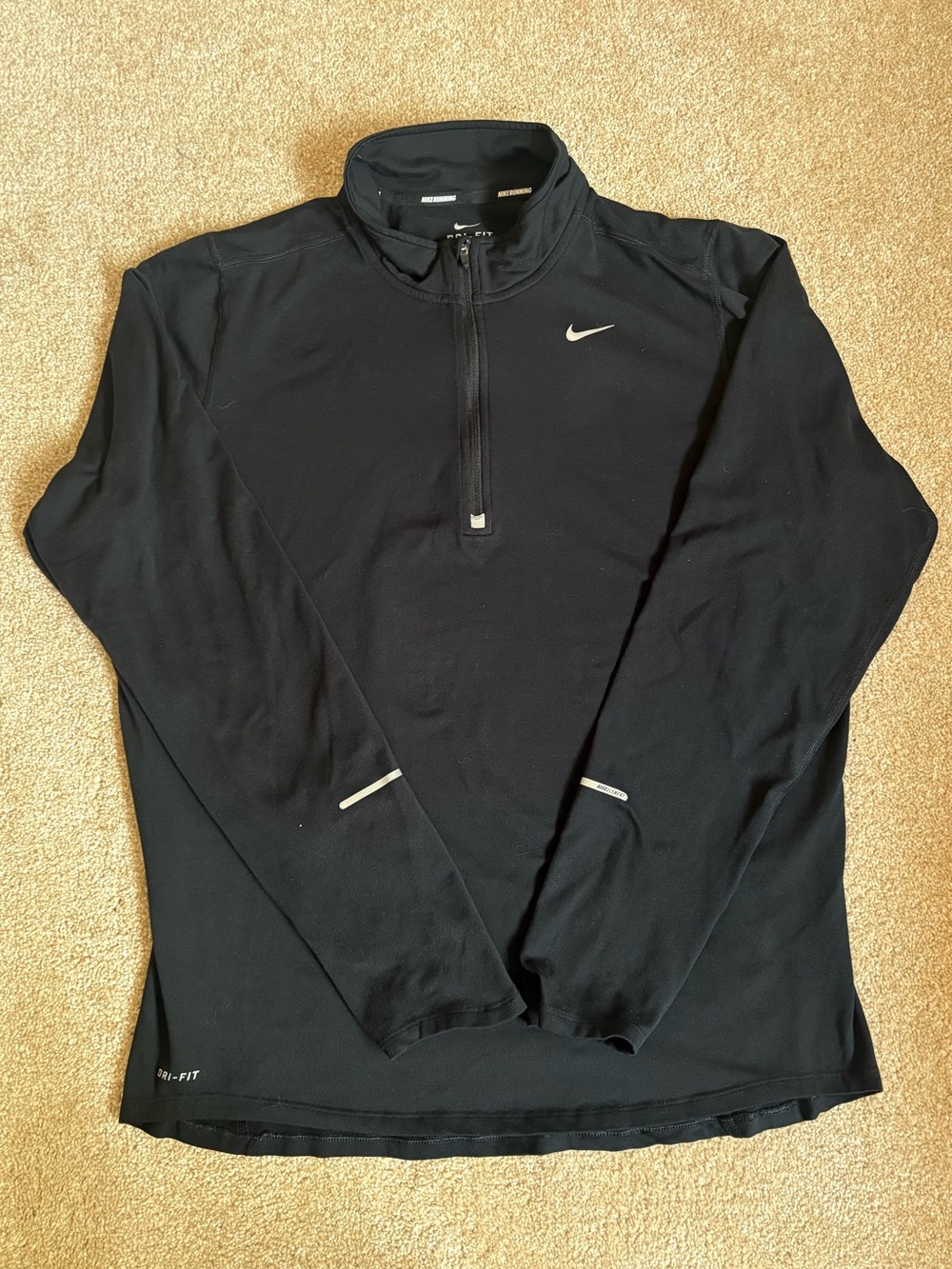 Women’s nike running black quarter zip